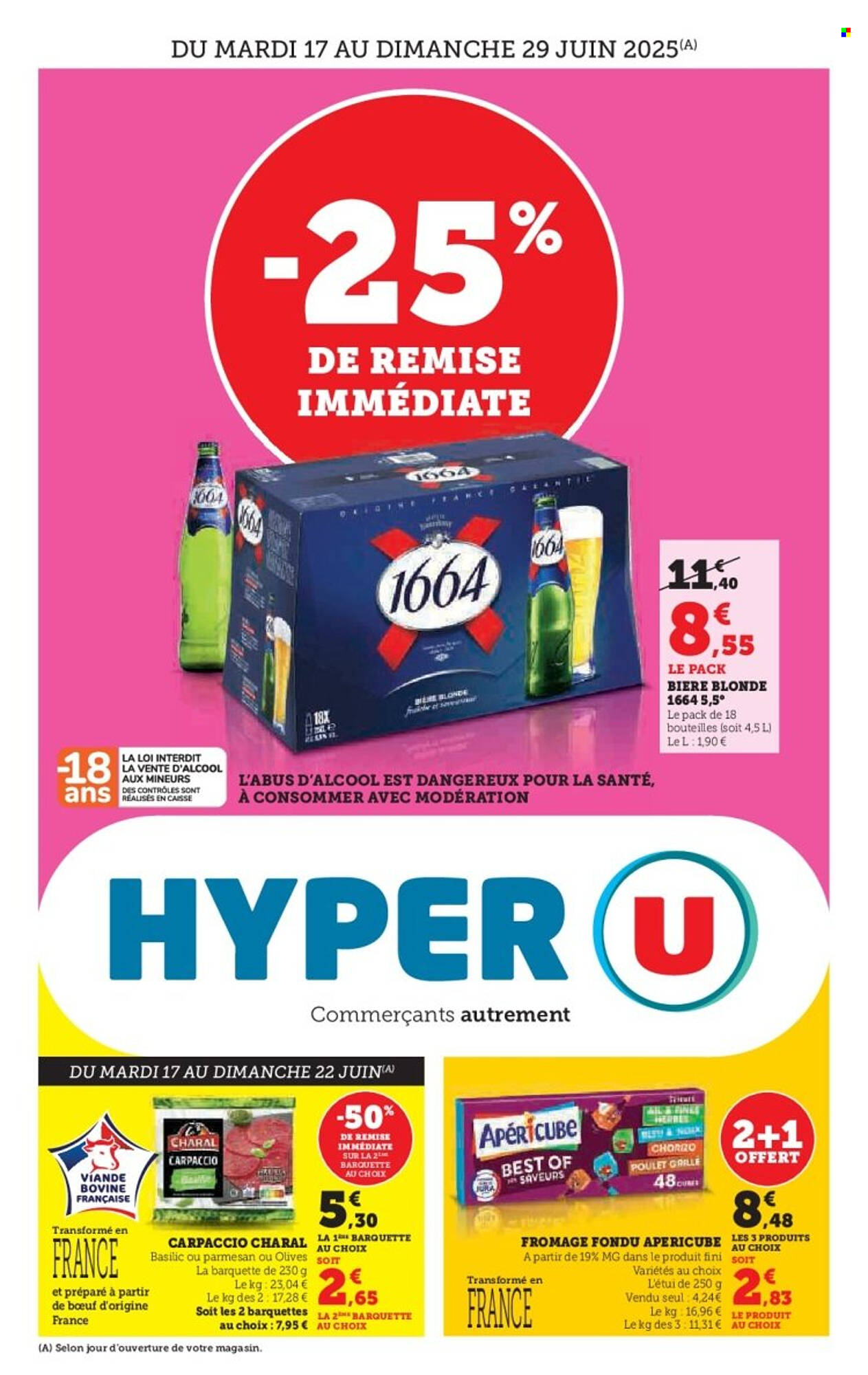 Du 17 au 29 juin