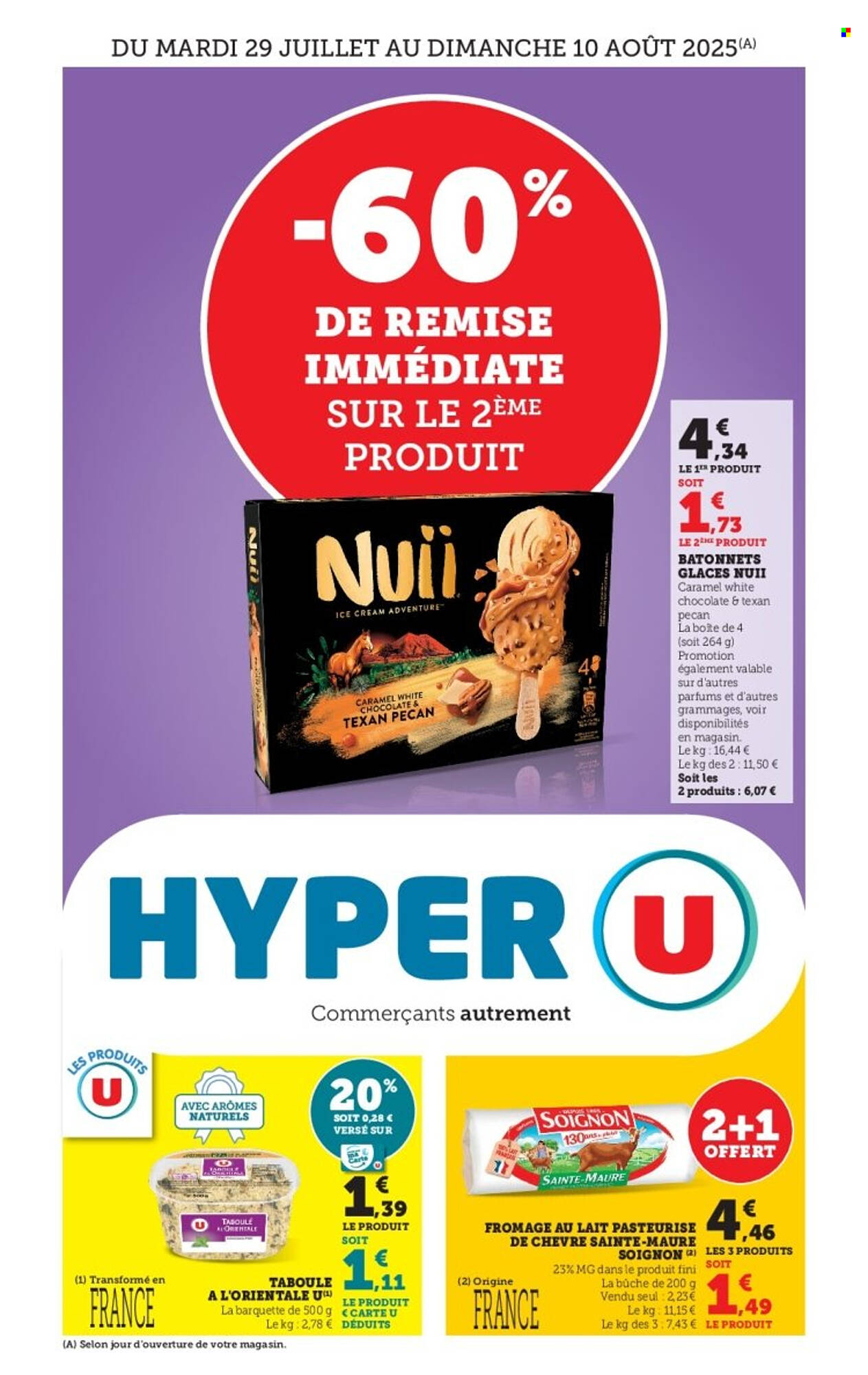 Du 29 juillet au 10 août