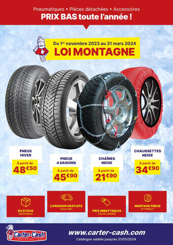 Du 1er novembre au 31 mars