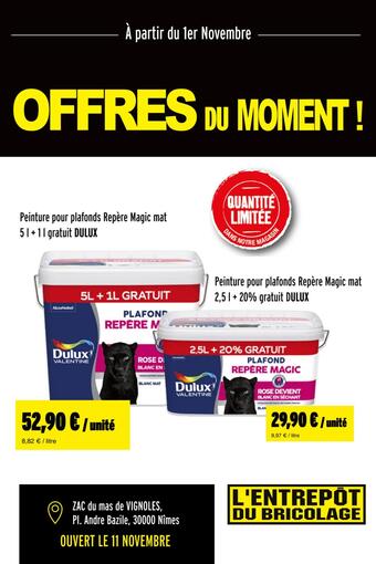 Du 1er novembre au 03 décembre