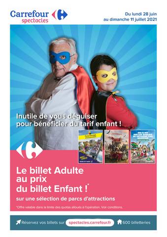 Le billet Adult au prix