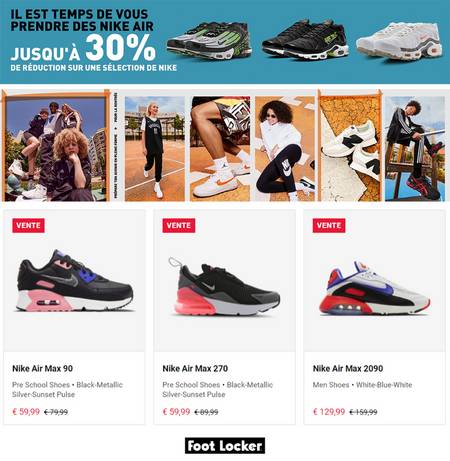 Foot Locker Jusqu'à 30% de réduction