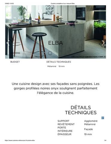 Cuisine complète et sur mesure Elba