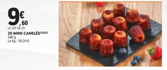 20 mini canelés 