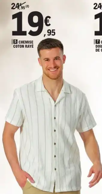 Chemise coton rayé 