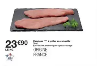 Escalope à griller en caissette 