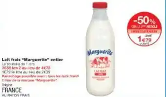 Lait frais marguerite entier 