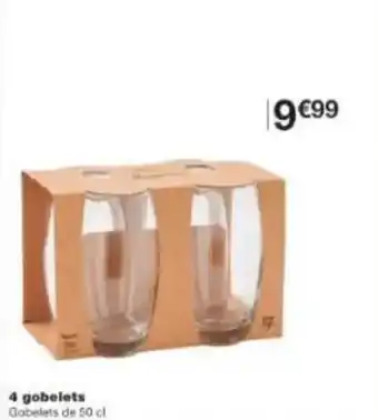 4 gobelets 