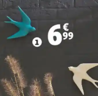 Oiseau mural dolomite 