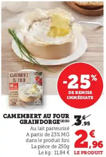 Camembert au four grain dorge 
