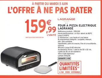 Lagrange four a pizza electrique 