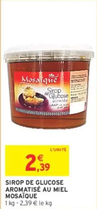Sirop de glucose aromatisé au miel mosaique 