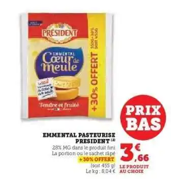 Emmental pasteurisé président 