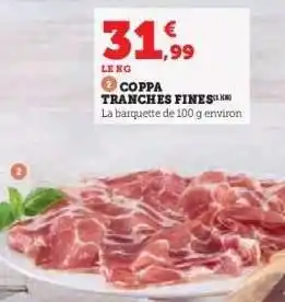 Coppa tranches fines 