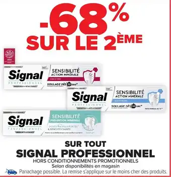 Sur tout signal professionnel 
