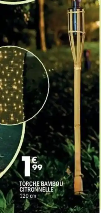 Torche bambou citronnelle 120 cm 