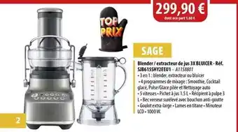 Blender/extracteur de jus 3x bluicer - réf. sjb615shy2eeu1 