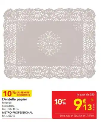 Dentelle papier metro professional 
