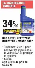 Duo diesel nettoyant injecteur + vanne egr 