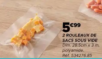 2 rouleaux de sacs sous vide 