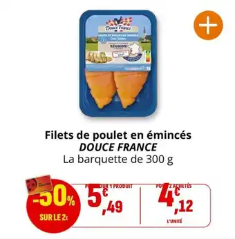 Filets de poulet en émincés douce france 