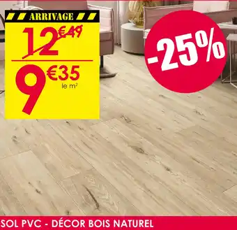 Sol pvc - décor bois naturel 