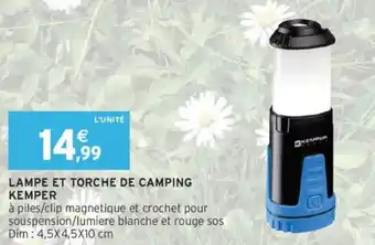Lampe et torche de camping kemper 