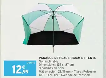 Parasol de plage et tente 