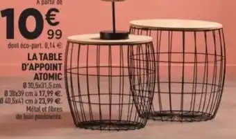 La table d'appoint atomic 030,5x31,5 cm. 