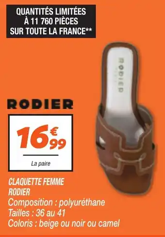 Rodier claquette femme 