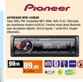 Pioneer autoradio mvh-330dab 