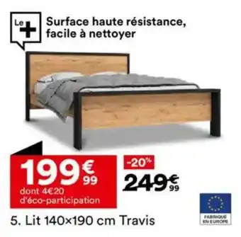 Lit 140x190 cm travis 