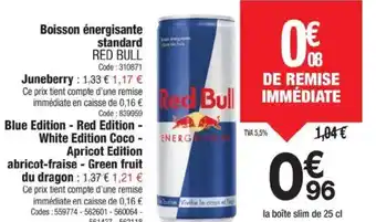 Red bull boisson énergisante standard 