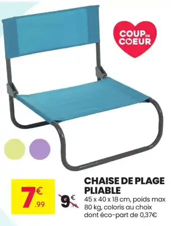Chaise de plage pliable 