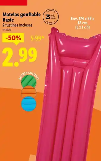 Crivit matelas gonflable basic 
