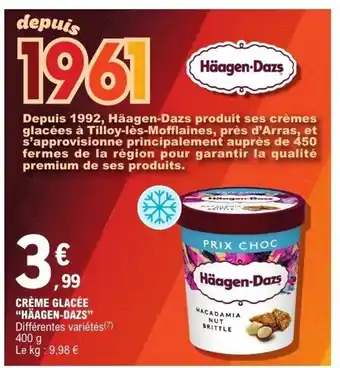 Häagen-dazs crème glacée 
