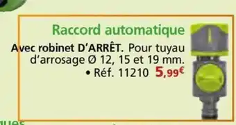 Raccord automatique 