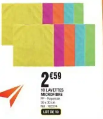 10 lavettes microfibre 