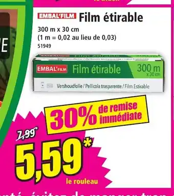 Embalfilm film étirable 