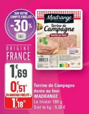 Madrange terrine de campagne dorée au four 
