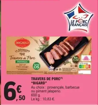 Travers de porc bigard 