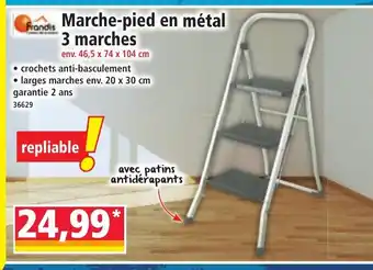 Marche-pied en métal 3 marches 