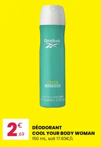 Reebok déodorant cool your body woman 