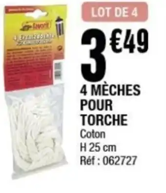 4 mèches pour torche