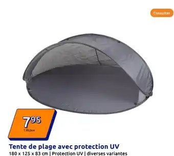 Tente de plage avec protection uv 