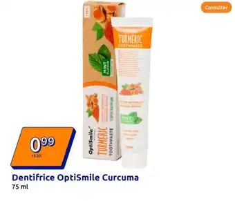 Dentifrice optismile curcuma 