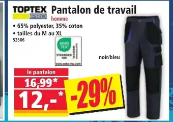 Toptex pantalon de travail 