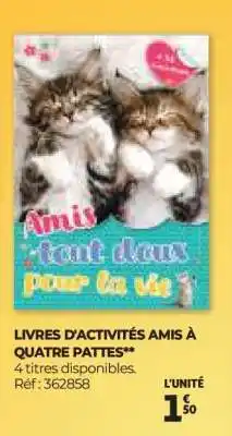 Livres d'activités amis à quatre pattes 