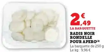 Radis noir rondelle pour apero 