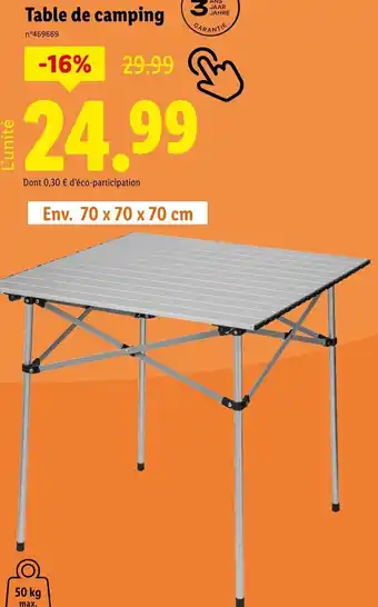 Table de camping 